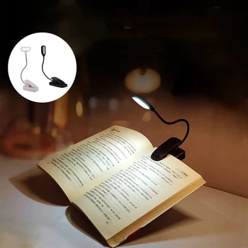 New Style Mini 5 LEDs Book Night Light Table Lamp Eye Protection Clip-On Desk Lamp Battery Powered Flexible Study Reading Lamp