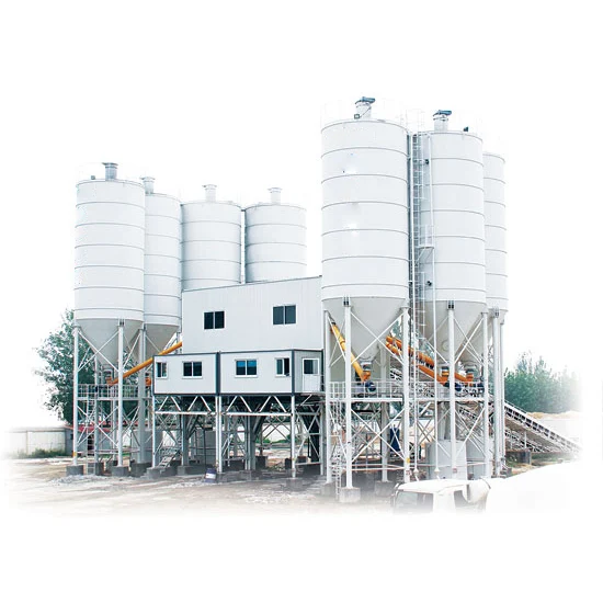 HZS180 concrete batching plant, 180m³/hr double-shaft