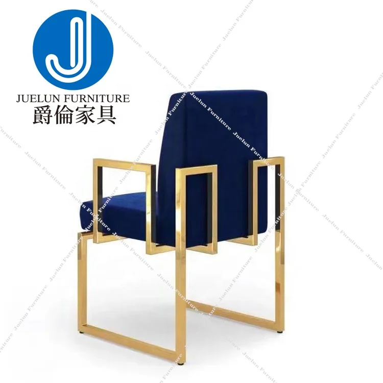 Foshan Factory stainless steel frame velvet cushion modern leather dining chair dinner chairs dinning gold