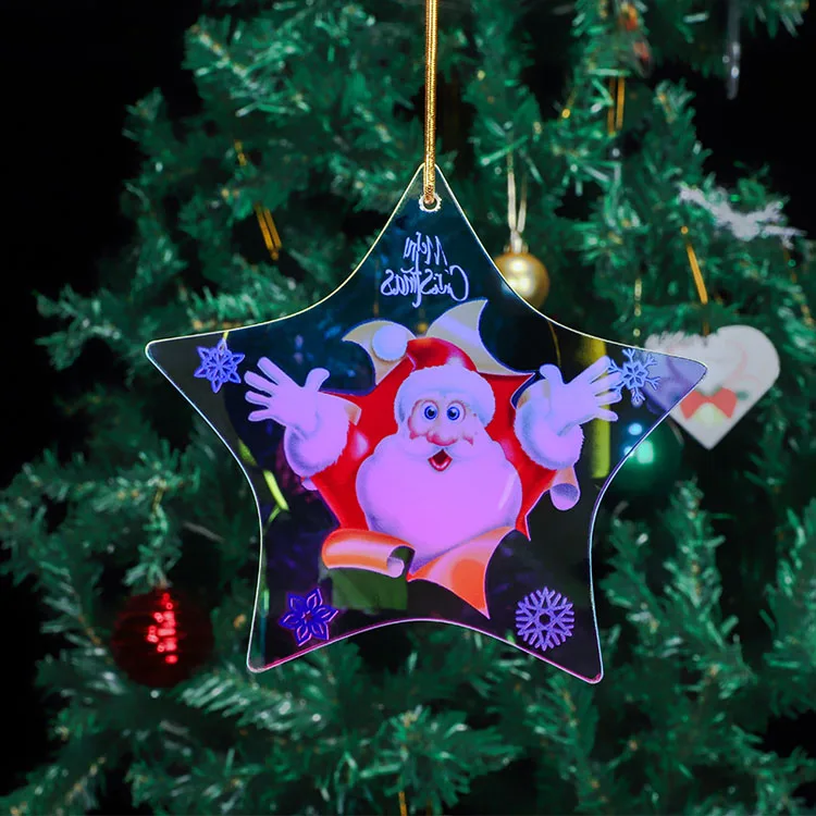 product glass pendant manufacture promotion christmas tree usage custom decoration supplier gift star glass ornament-36