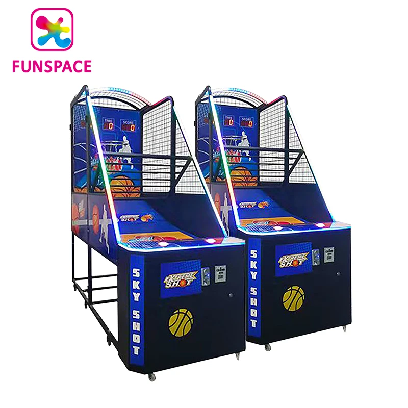 Funspace Coin Operated Basketball Machine Adults Play Games Crazy Shoot Ball Basketball Arcade Redemption Game Machine