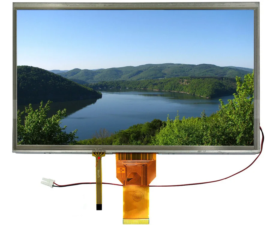 1英寸薄膜晶体管液晶1024x600液晶显示器40针lvds接口,带触摸面板