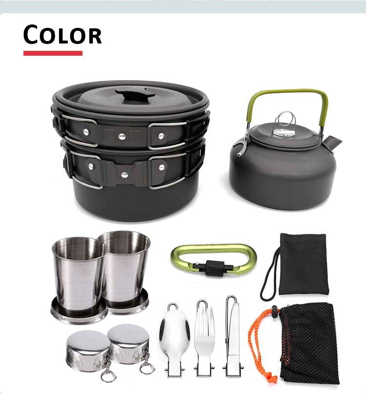 Wholesale 23 Person Camping Cookset Outdoor Picnic Mess Set Camping