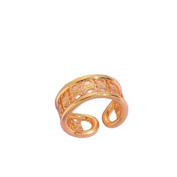 18K Vintage Pattern Simple Fashion Personalized Women's Ring