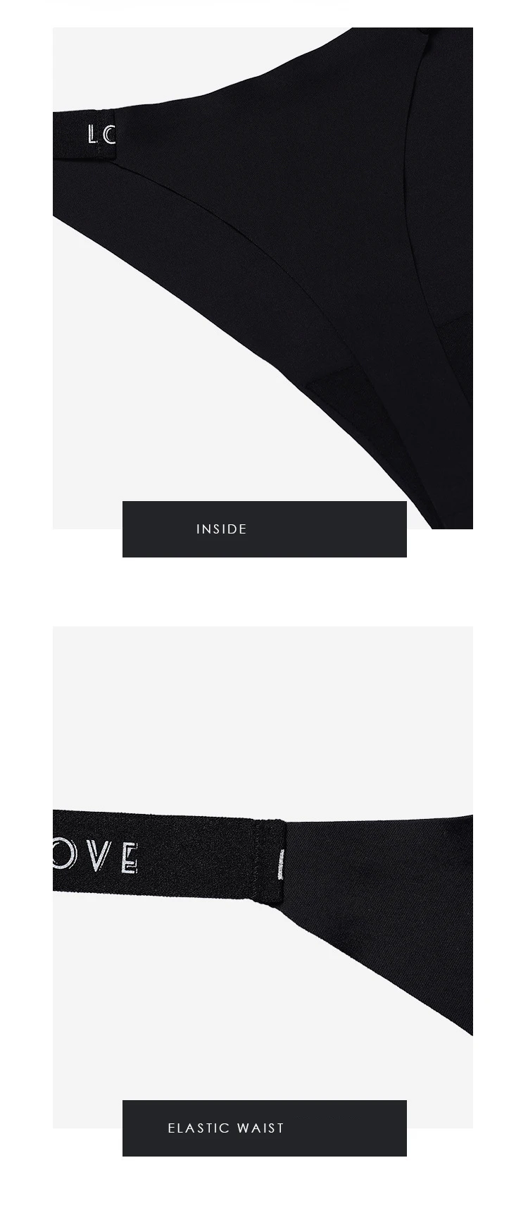 Customization Seamless Panties Ladies Thin Belt Thong Letters Sports