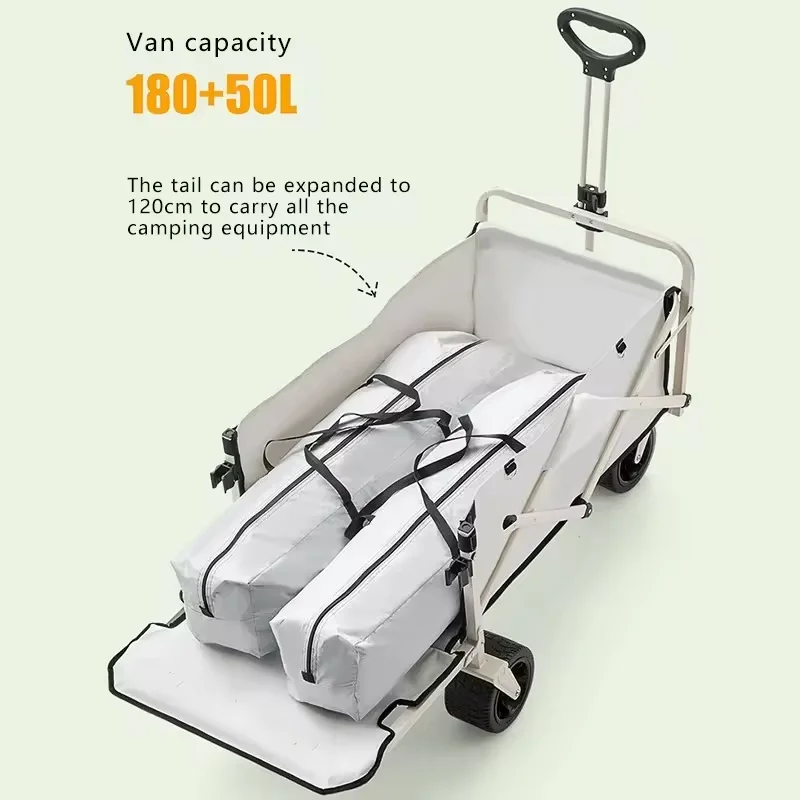 Folding Picnic Cart Camping Wagon with Wheels shopping trolley picnic cart camping wagon