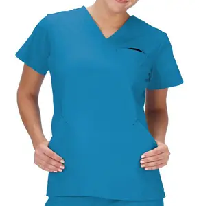 Fashion Hospital Uniforms Nurse Beauty Dental Salon Work Clothes Custom Logo Stretch Uniform Medical Scrubs Sets for Men Women