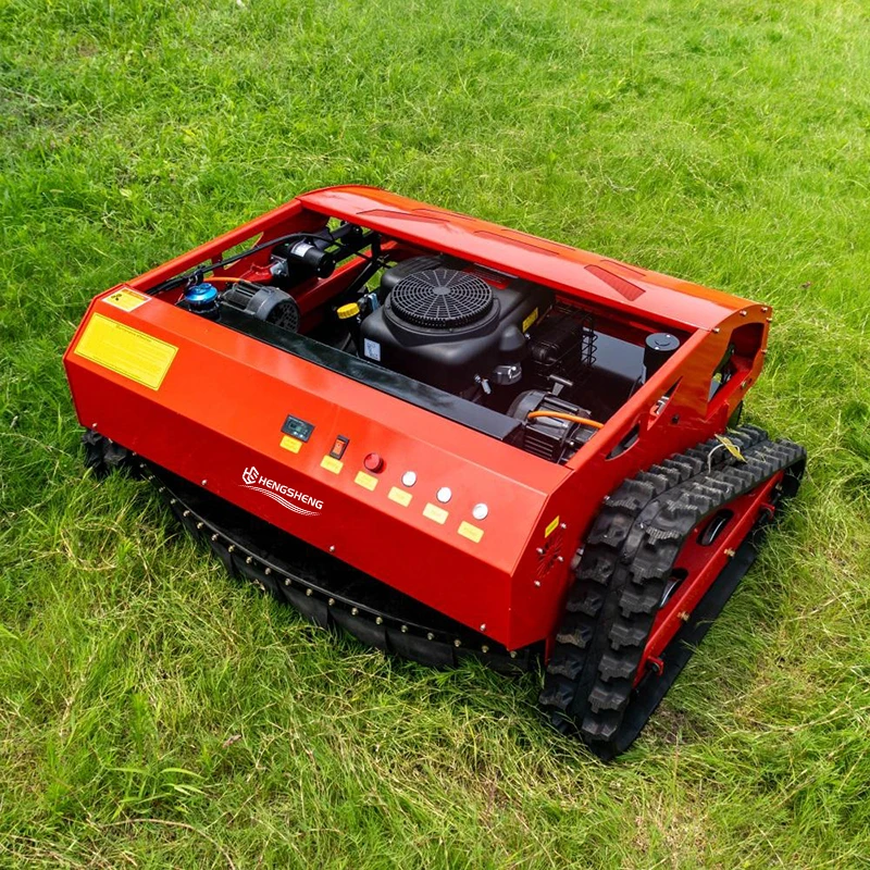 CE/EPA Remote-controlled Tracked Lawn Mower Cutting Width 1000mm Longxin Engine One-key Start 5.2 Acres Per Hour Robotic Mower