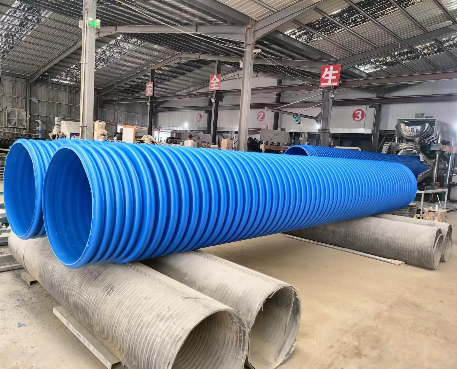 HDPE Double Wall Corrugated Tube Pipe Diameter DN 80 DN300 DN800 DN1000 DN1200 DN4000 MM HDPE Plastic Culvert Drainage Pipe