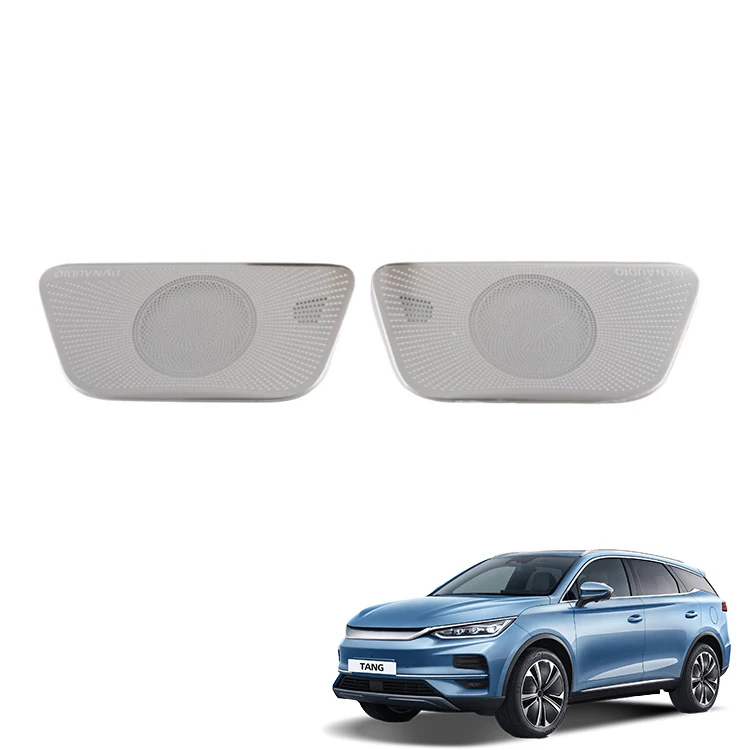 Auto Trunk Tweeter Speaker Cover for BYD Tang Accessories Stainless Steel Speaker Tweeter Cover Car Interior Accessory