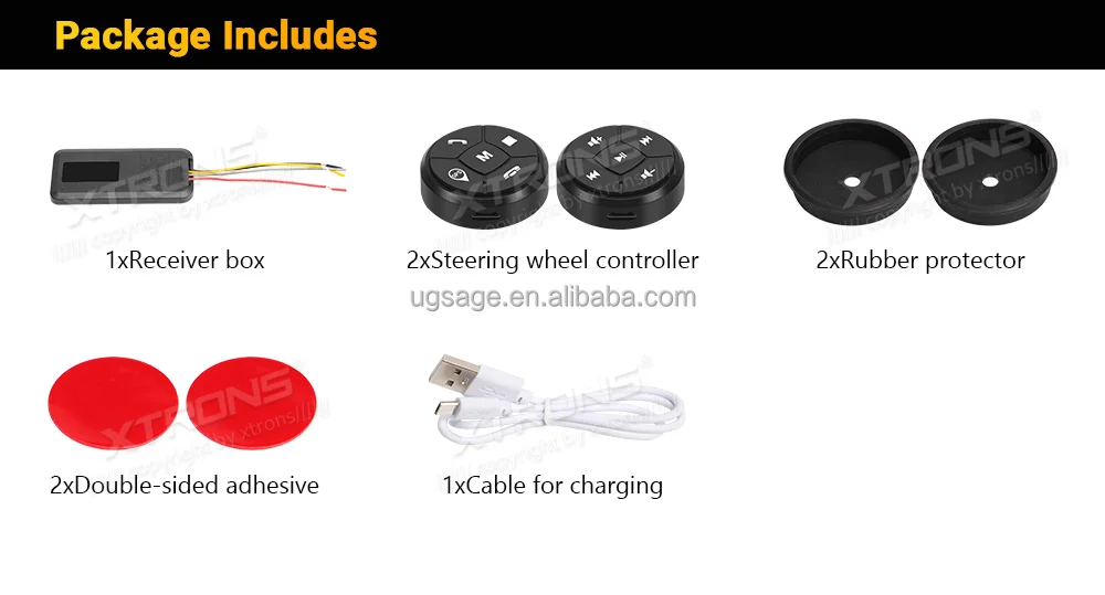 Xtrons Universal Wireless Rechargeable Car Steering Wheel Control