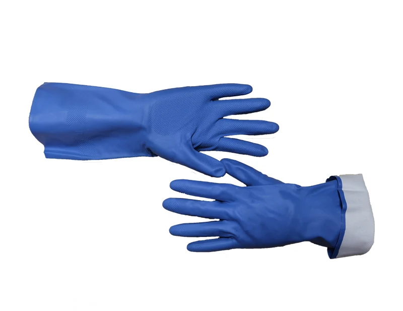 blue kitchen gloves