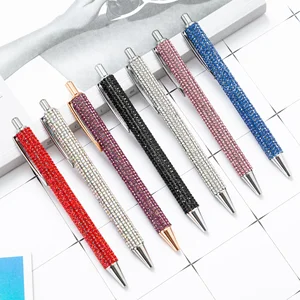 Press-Type Pen Spot Rhinestone Pen Girl Student Stationery Ballpoint Pen Multicolor Business Gifts