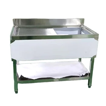 Custom 201/304 stainless steel single bowl kitchen sink with tray draining single bowl stainless steel kitchen sink
