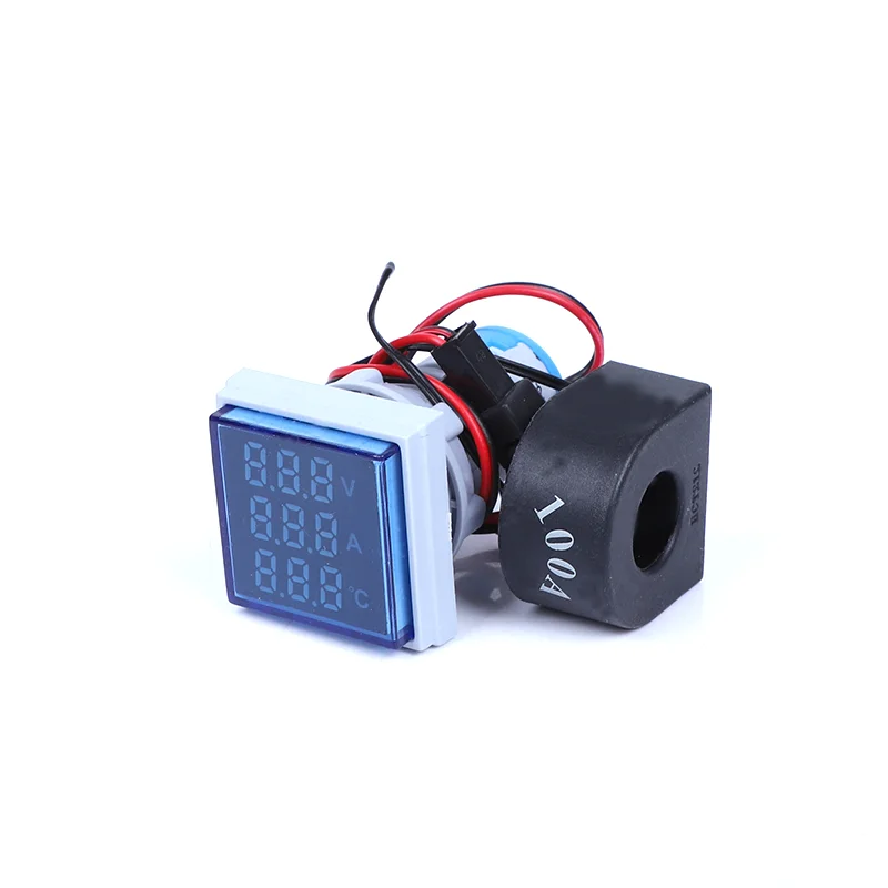 DC 4-100V LED Digital Display Round Two-wire Voltmeter DC Reverse Connection Protection Led Display Digital Voltmeter