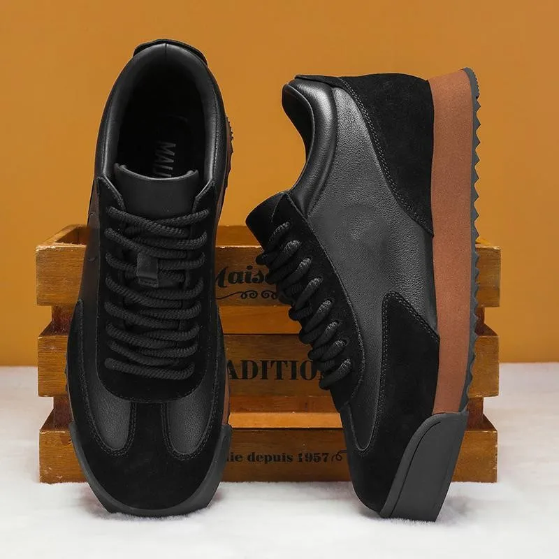 2025 High Quality Men's Casual Flat Platform Sneakers Low Price Wholesale  Business Casual Elevate Shoes