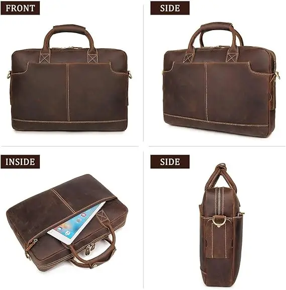 product popular pu leather laptop briefcase for men waterproof travel messenger bags for school work travel-28