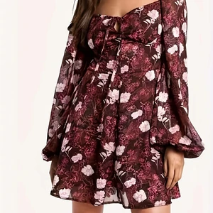 Women's Casual Fashion Square Collar Floral Print Mini Dress Front Lace-up Natural Waistline Digital Knee for all Seasons