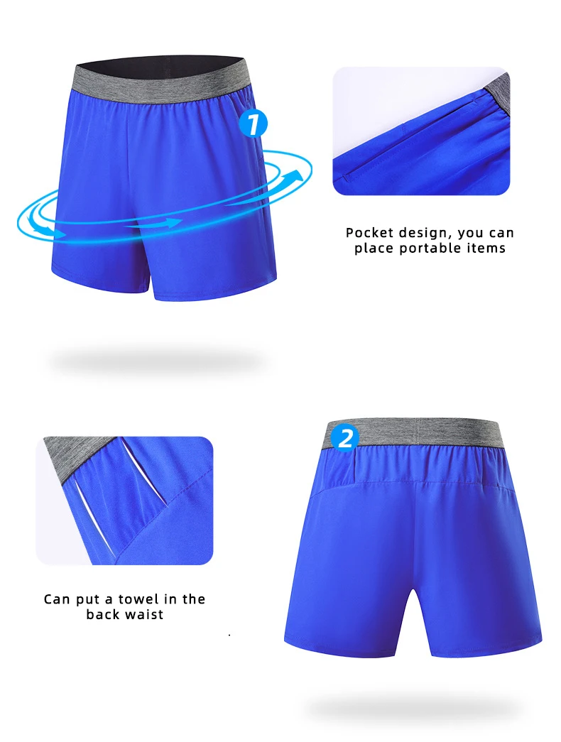 Fiess Herren Sommer Outdoor Schnelltrocknend Laufshorts Casual Quarter Sport Shorts935_voghion.com