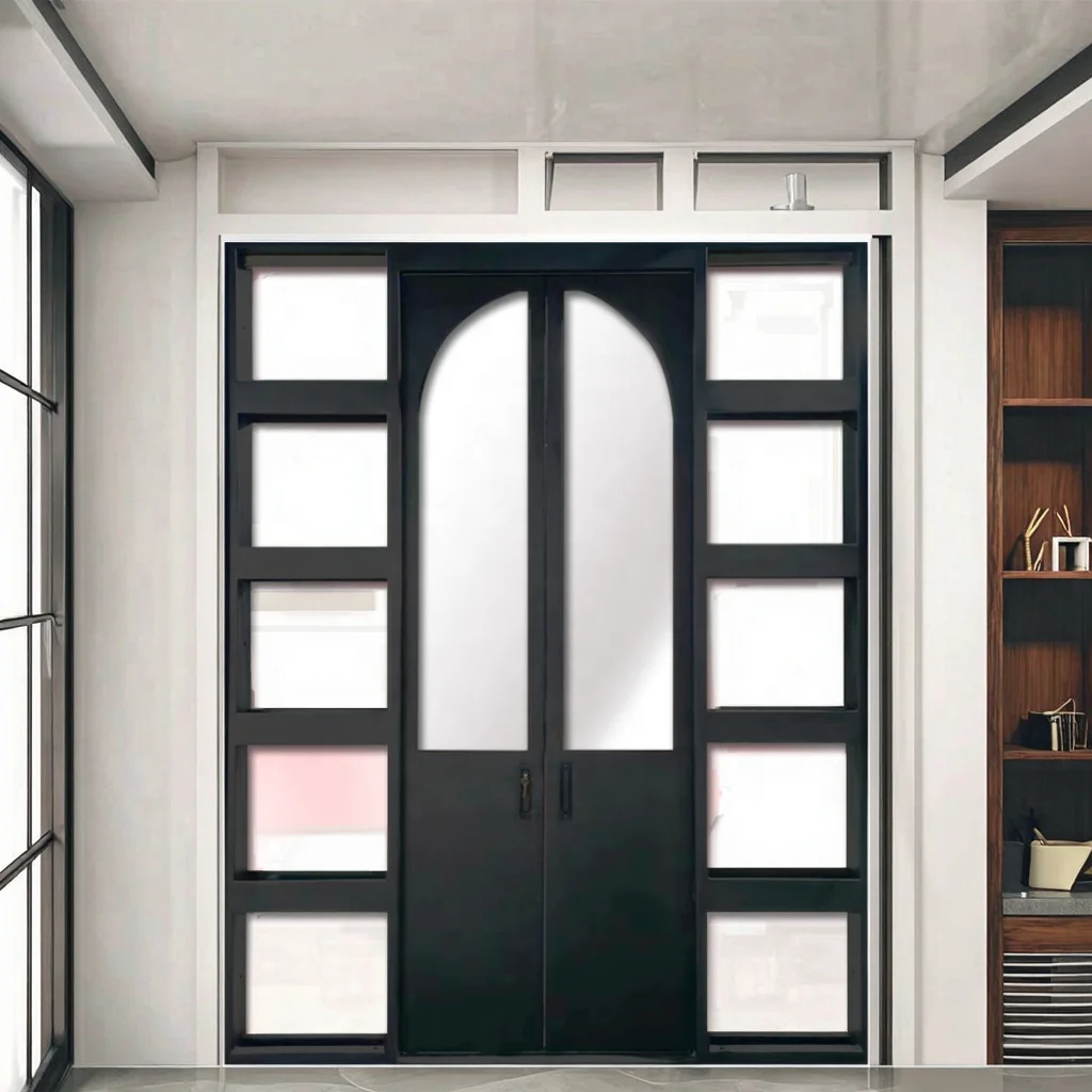 Modern Custom Designed Iron Door Steel Silding Screen Finished for Interior Use Living Room Bedroom Apartment Villa Dining Hall manufacture