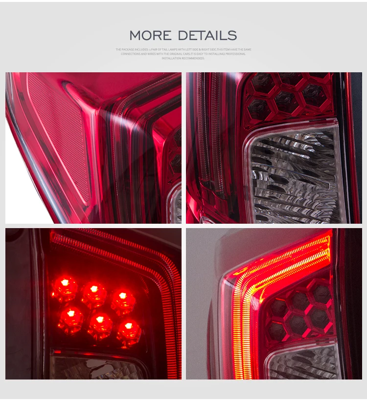 VLAND Full LED Taillights for Honda Jazz Fit GK5 (2014-2018