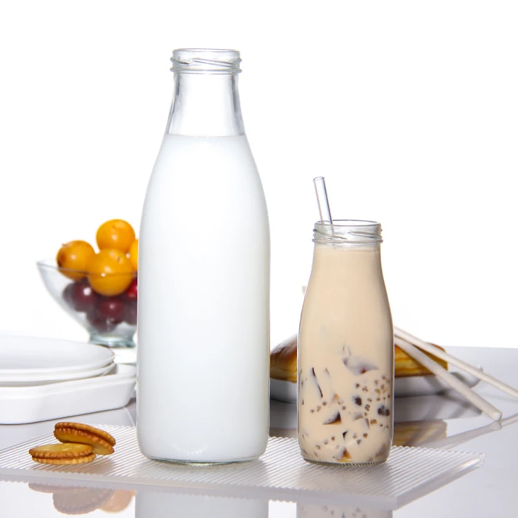 Free Sample 250ml 500ml 1000ml 1 Litre Glass Beverage Bottles for Coffee Milk