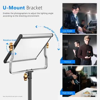 Neewer NL480 LED Beads Video Photography Lighting Kit 3200-5600K CRI 96+ Dimmable Bi-Color LED with U Bracket Video Light detail image