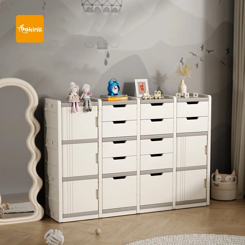 High Quality and Firm Children Toy Shelf Kids Baby Storage Clothes Cabinet Storage Racks Shelving Baby Units Cabinet
