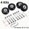 Black Pu-43*18mm -4 Kits-330g