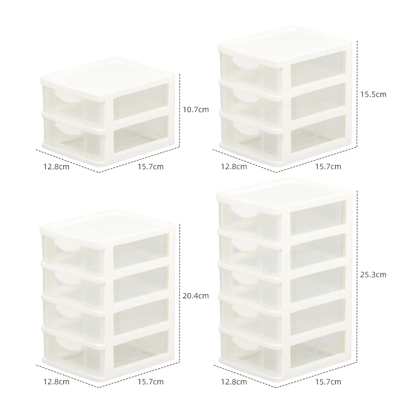 ITEM NO,5203 Factory 2/3/4/5 layers Plastic Desktop Multi-layer Stationery Storage Box Drawer Type Desktop Cabinet