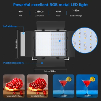 Neewer RGB LED Video Light with App Control, Video Lighting Kit with CRI 97+ for Zoom, YouTube, Webex, Broadcasting Photography detail image