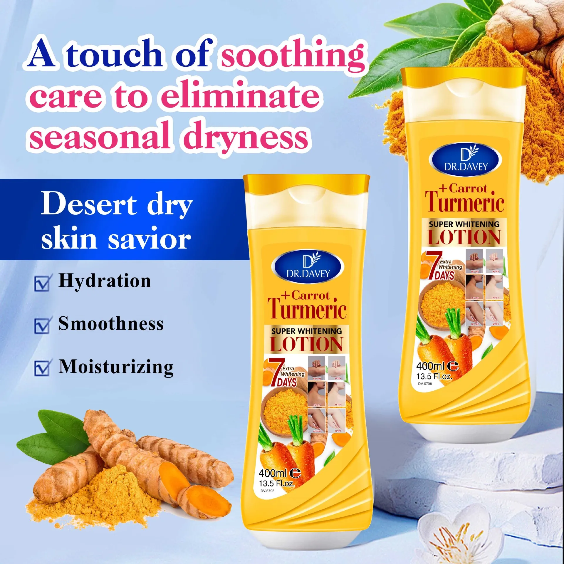 For Turmeric Carrot Moisturizing Whitening Hydrating Unisex Body