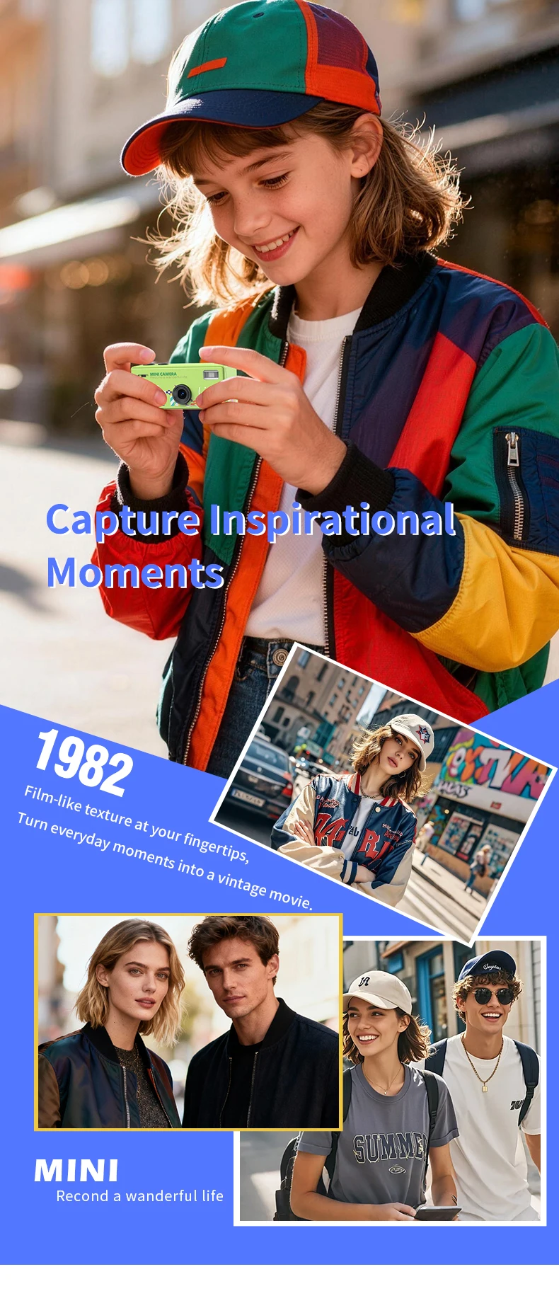 LK-030 Retro Miniature Compact Thumb Camera - Pocket Campus Outdoor Video Camera - Perfect for Taking Photos on the Go