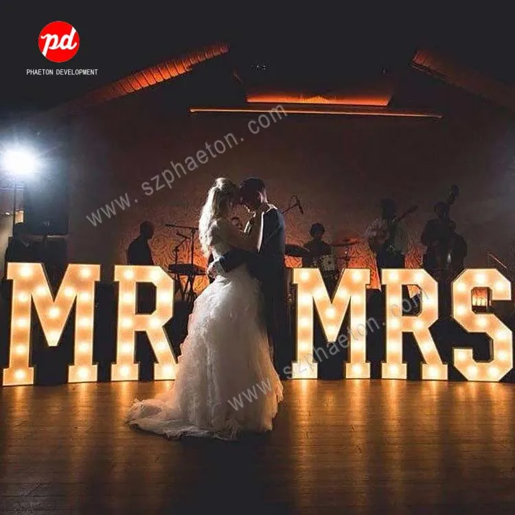 Wholesale Wedding Decorations, Party Decoration 3ft Light up Marquee  Letters Wedding Supplies Mr Mrs