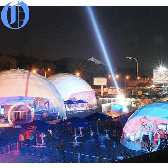 JIEOL Steel Frame PVC Fabric Event Geodesic Dome Tent for Outdoor Camping