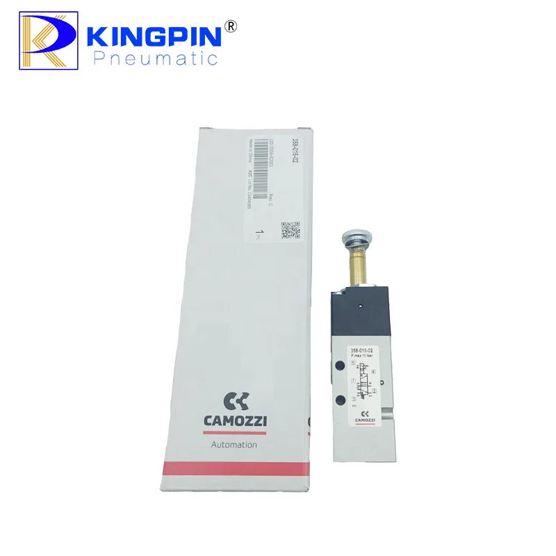 Produktbild von Camozzi 358-015-02 – Elektropneumatisches Ventil 5/2-1/8, Solfeder, NEU
