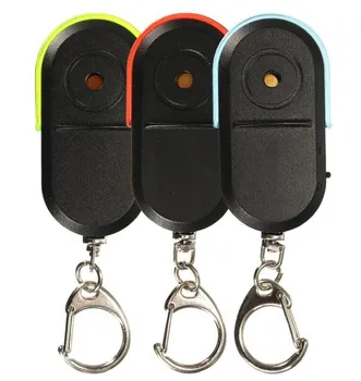 Wireless 10m Anti-Lost  LEDAlarm Key Finder Locator Keychain Whistle Sound  Light Mini Key Finder