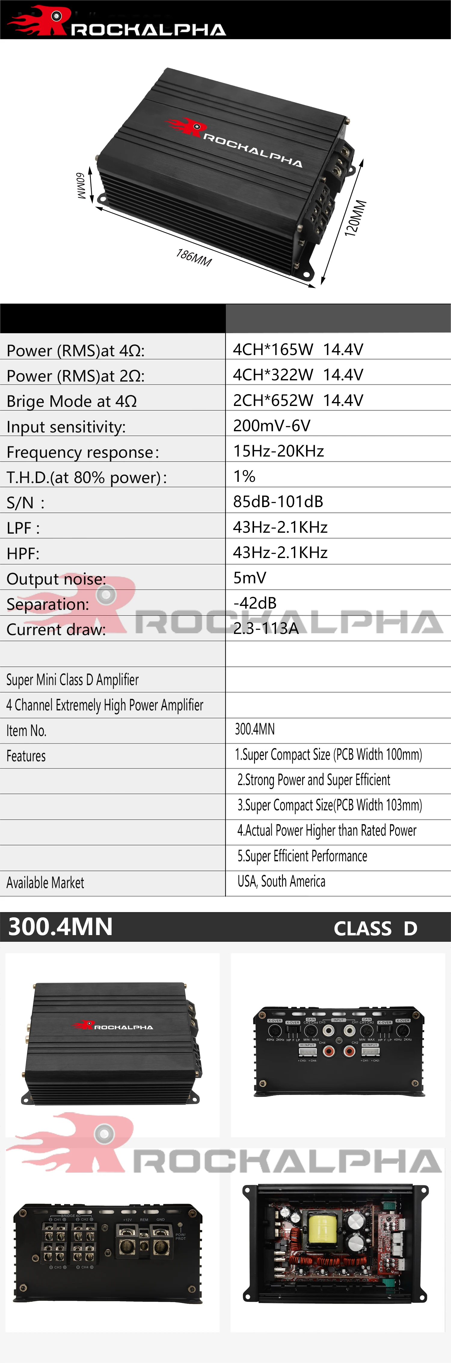 Oem Customized Car Super Power Amplifier Auto Electronics Car Audio