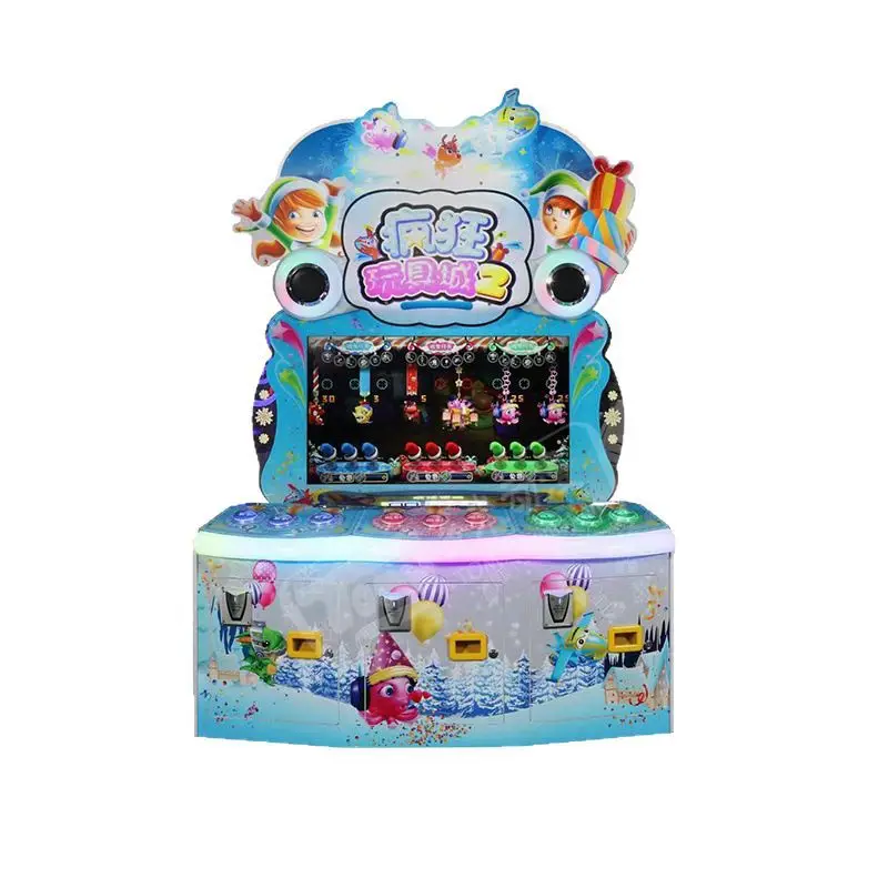 Large Adult Coin-Operated Video Game Arcade Equipment for Kids National Shooting Naughty Shark Crazy Devil City Lottery Machine