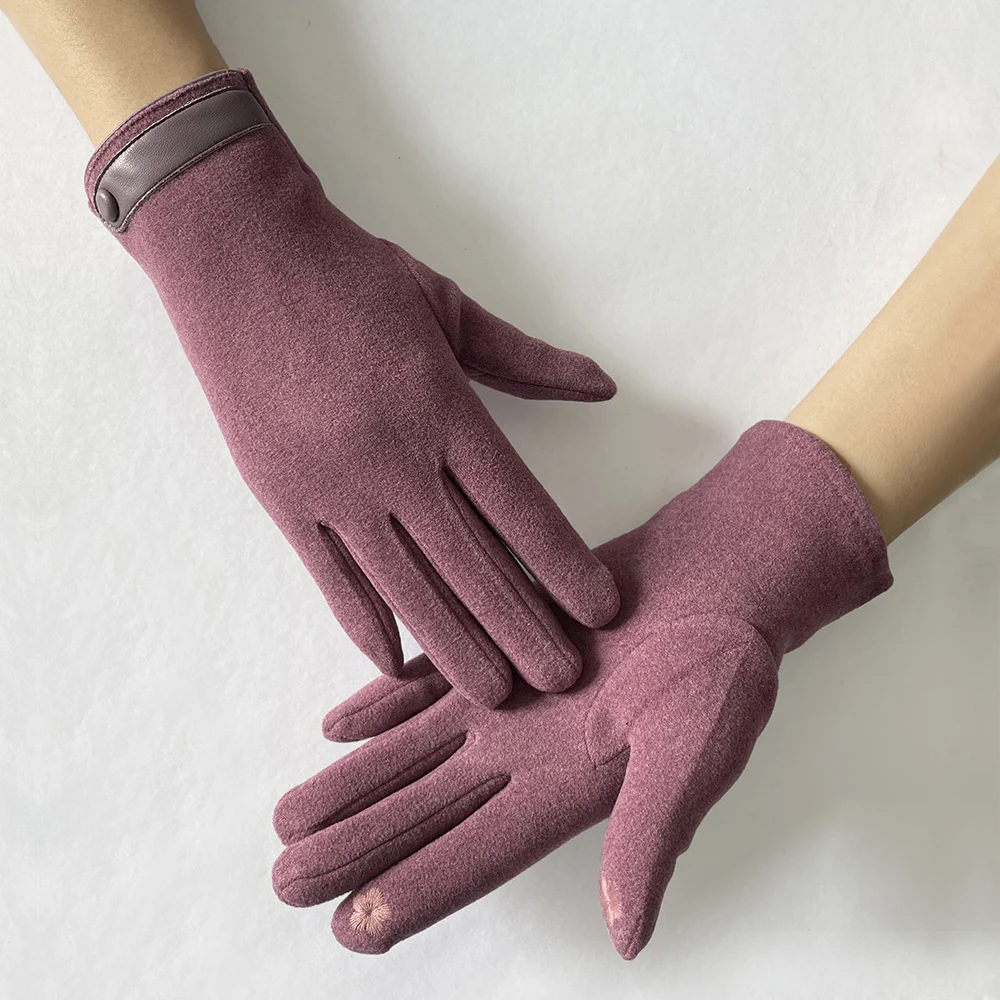 BSCI производитель женские зимние теплые и холодные модные перчатки для вождения с сенсорным экраном