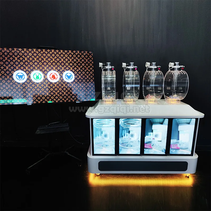 Muilty Cylinder4D Lotto Machine with Screens for Pick 4 Lottery Games constellation Ball