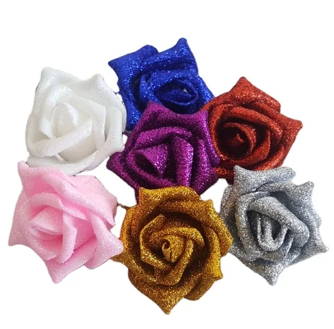MWOOT 28 Pezzi Teste di Fiori Artificiali 3D Farfalle, Fiori Finti