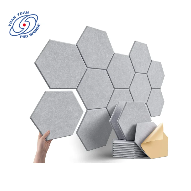New Arrival 3D Soundproof Polyester Fiber Acoustic Panels Pet Felt Acoustic Panel for Wall