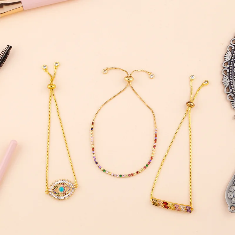 Rainbow Color Zircon Stone Multi Color Jewellery Bracelet Accessories