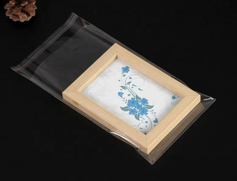 Custom Printing Logo Resealable Plastic Self Adhesive clear Opp Bag  for Small Gift Jewelry Earrings Packaging Pouch Bags