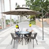 Table ronde 41-80 cm - Parasol banane à double toit en fer de 27 m