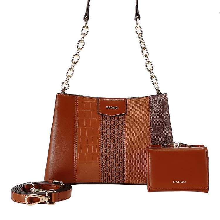 ODM OEM NEW Arrival BAGCO Custom Pu Leather Wholesale Designer Shoulder Bag Women Handbags Female