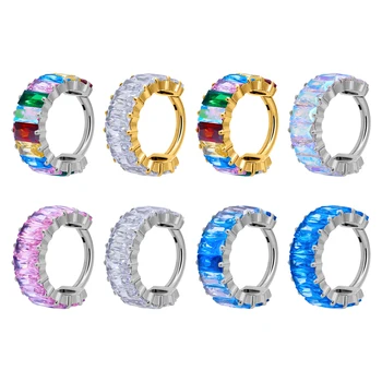 G23 Titanium Earrings Piercing Huggie Golden Earring Cartilage Helix Daith Conch Ear Piercing Jewelry Waterproof