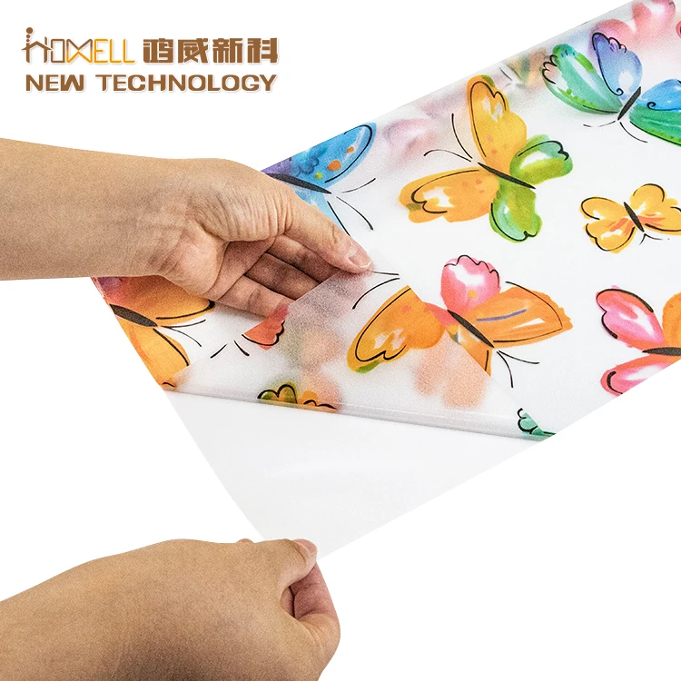 Статическая липкая оконная пленка, рулон печатных конструкций, ПВХ Декоративная пленка