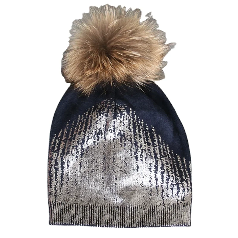 Warm Beanies Big Pom Pom Crochet Hats 